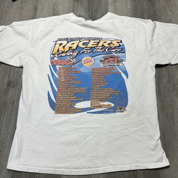 Nascar Graphic Racing T Shirt Burger King Mens Extra Large XL Double Side - Picture 3 of 6